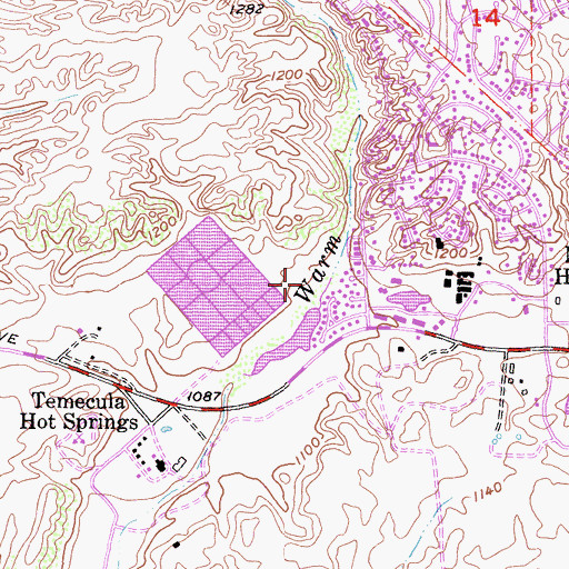 Topographic Map of Pond Park, CA