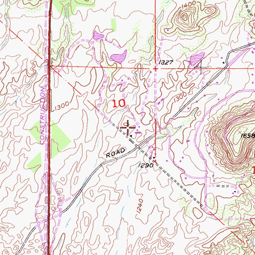 Topographic Map of Rail Ranch School, CA