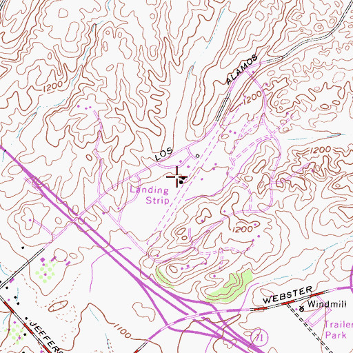 Topographic Map of Sky Park Landing Field (historical), CA