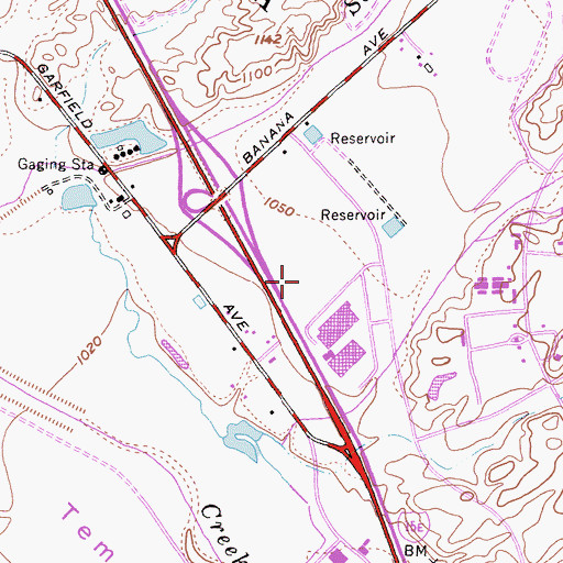 Topographic Map of Temecula Branch Riverside City and County Public Library, CA