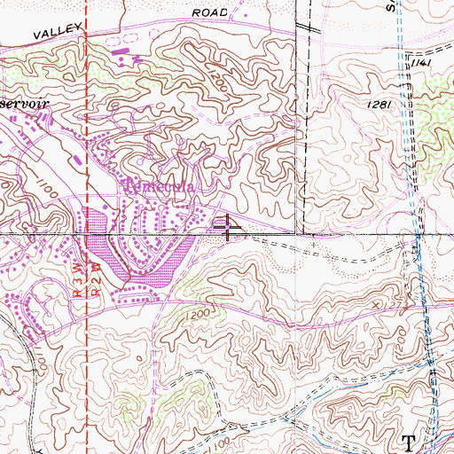 Topographic Map of Temecula Sports Park, CA