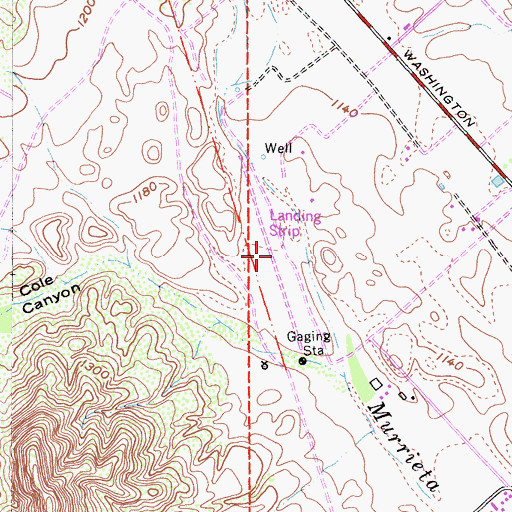 Topographic Map of Thompson Airstrip (historical), CA