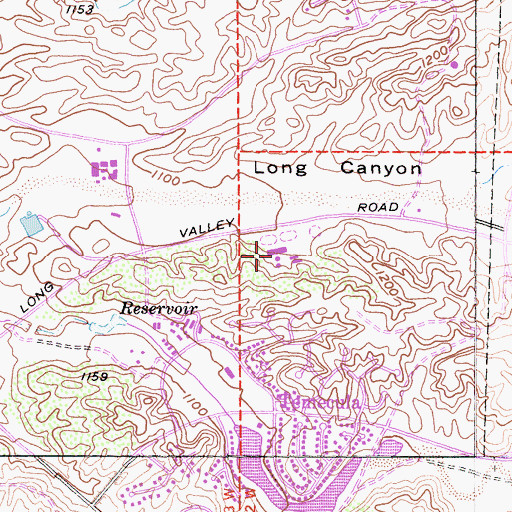 Topographic Map of Vail Elementary School, CA