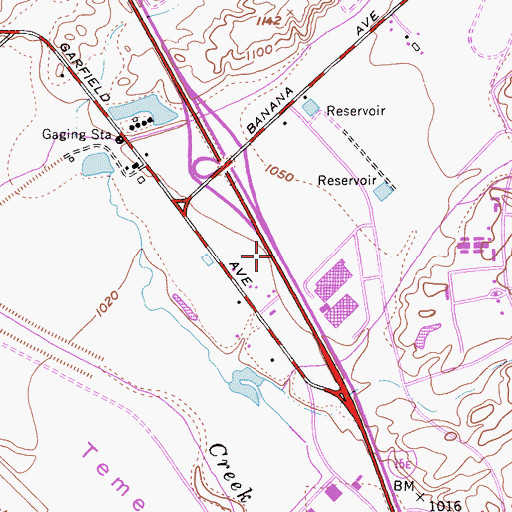 Topographic Map of Walt P Abraham County Administration Center, CA