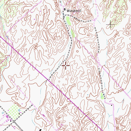 Topographic Map of Willowglen Park, CA