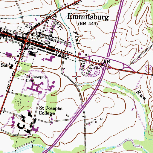 Topographic Map of Willow Rill, MD