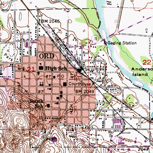 Topographic Map of Willow Springs Campground, NE