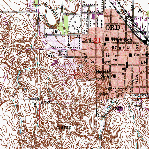 Topographic Map of Stevens Medical Clinic, NE