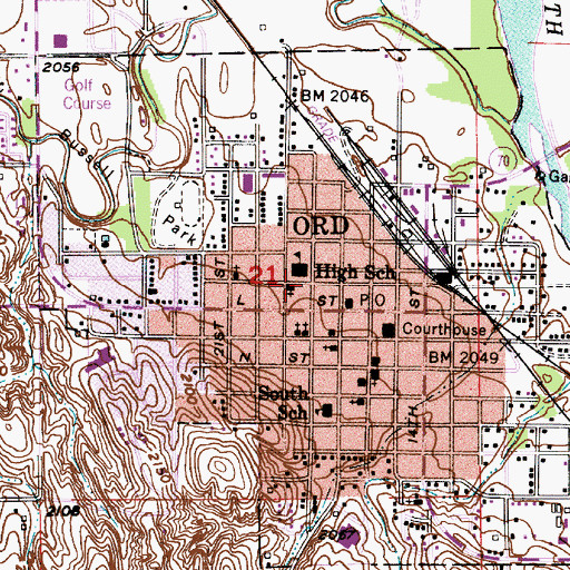 Topographic Map of Bethany Lutheran Church, NE