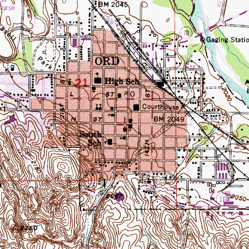 Topographic Map of United Methodist Church, NE