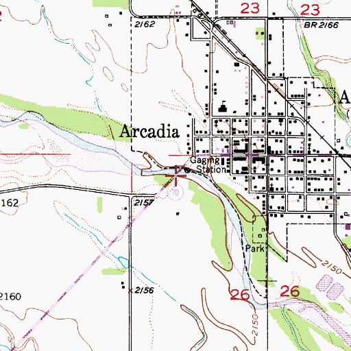 Topographic Map of Arcadia Centennial Historical Marker, NE