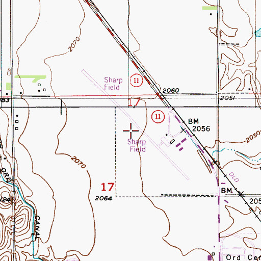 Topographic Map of Evelyn Sharp Historical Marker, NE