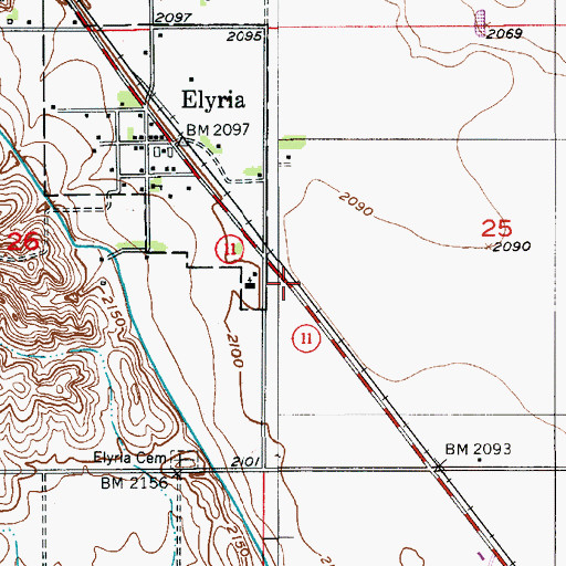 Topographic Map of Fort Hartsuff Historical Marker, NE