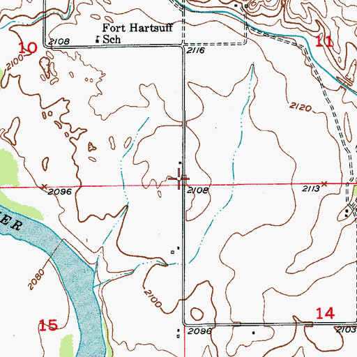 Topographic Map of Calamus Townsite Historical Marker, NE