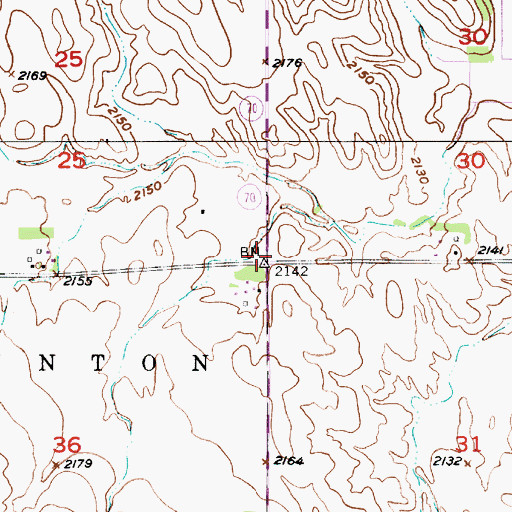 Topographic Map of Blizzard of 1888 Historical Marker, NE