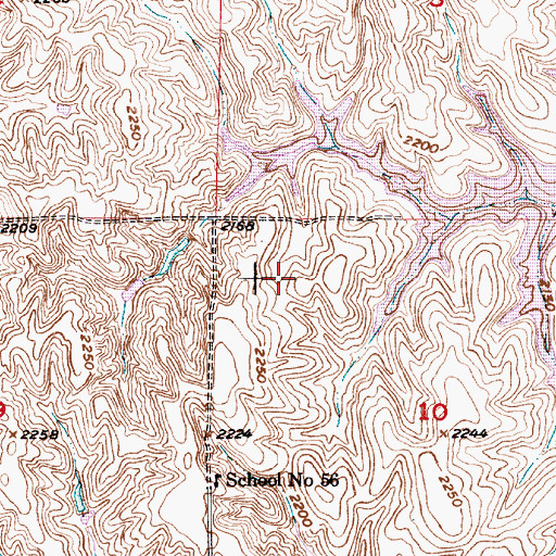 Topographic Map of Ash Canyon Area Campground, NE