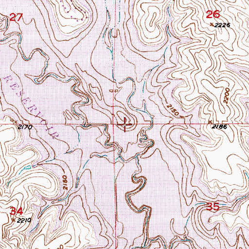 Topographic Map of Sherman Reservoir State Wildlife Management Area, NE