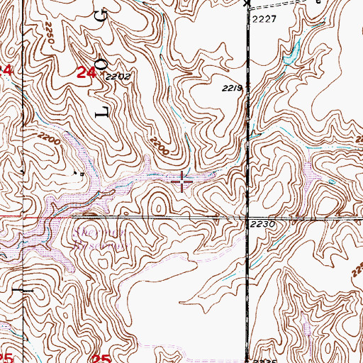 Topographic Map of Moon Creek Area Campground, NE