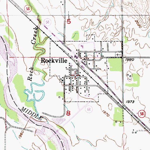 Topographic Map of Rockville Post Office, NE