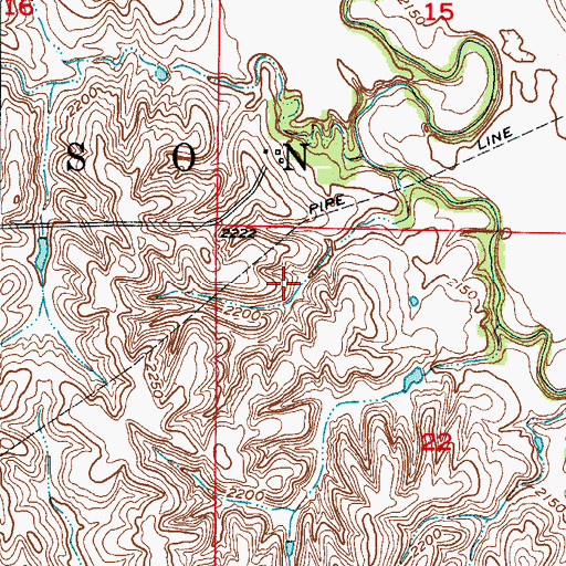 Topographic Map of Township of Harrison, NE
