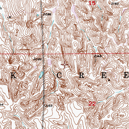 Topographic Map of Township of Oak Creek, NE