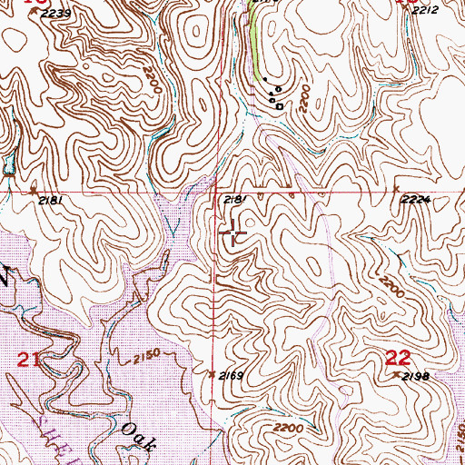 Topographic Map of Township of Logan, NE