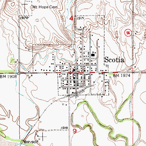 Topographic Map of Cedar Hills Church, NE