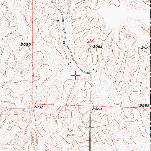 Topographic Map of Davis Creek Reservoir, NE