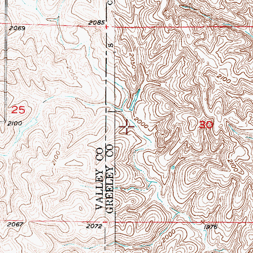 Topographic Map of Davis Creek Dam, NE