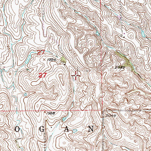 Topographic Map of Township of Logan, NE