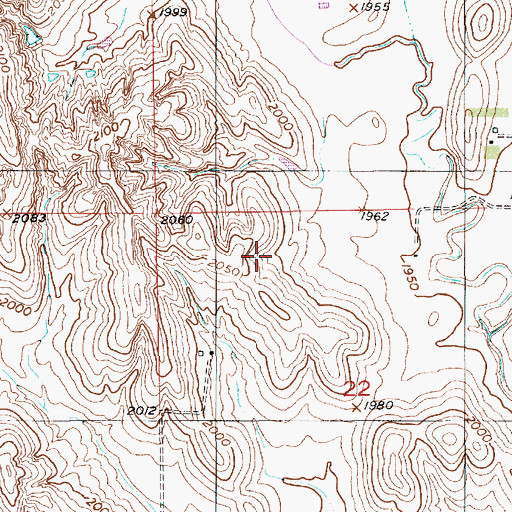 Topographic Map of Township of O'Connor, NE