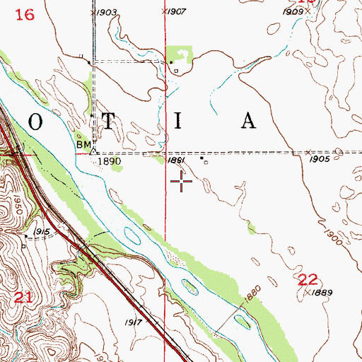 Topographic Map of Township of Scotia, NE