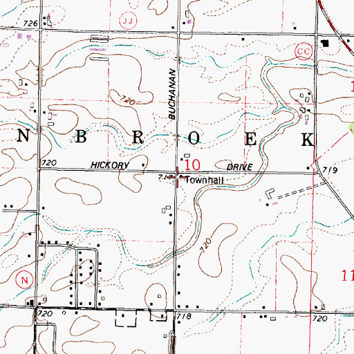 Topographic Map of Hermsen School (historical), WI