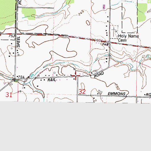 Topographic Map of Speel School (historical), WI