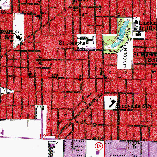 Topographic Map of Christian Reformed Church, WI