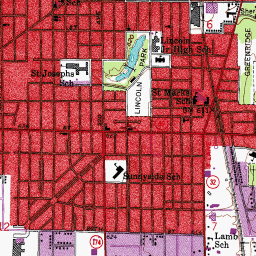 Topographic Map of Kenosha Bible Church, WI