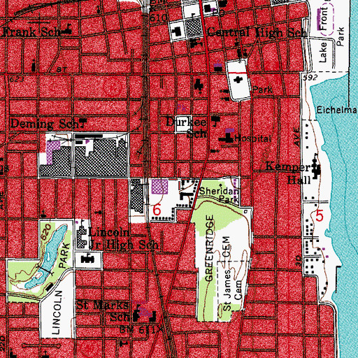 Topographic Map of Kingdom Hall of Jeohvahs Witnesses, WI