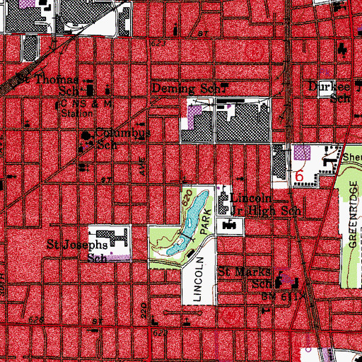 Topographic Map of Mount Hebron Church of God, WI