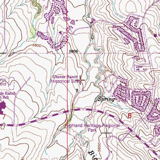 Topographic Map of Cheese Ranch, CO