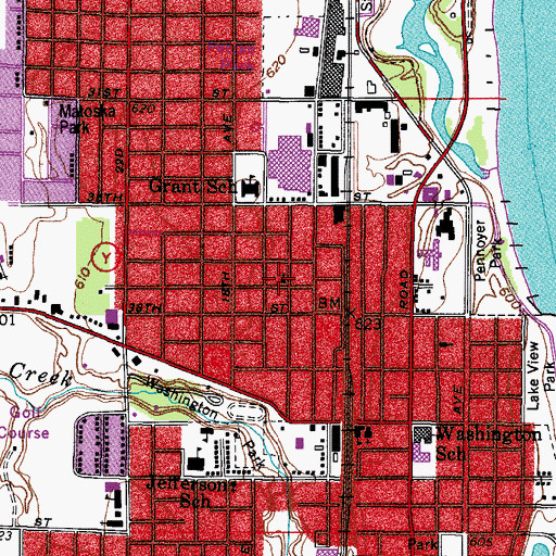 Topographic Map of Northside Bible Church, WI