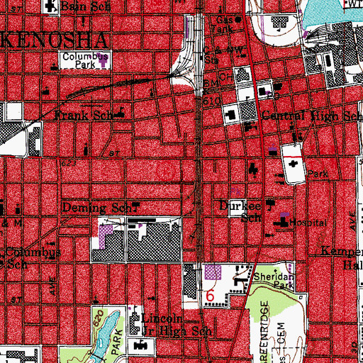 Topographic Map of Nueva Jerusalem Church, WI
