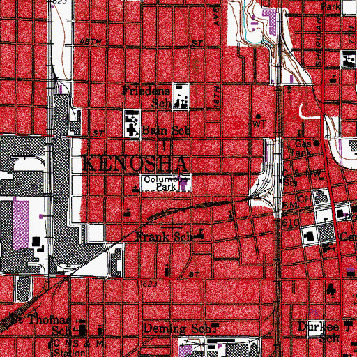 Topographic Map of Our Lady of Mount Carmel Church, WI