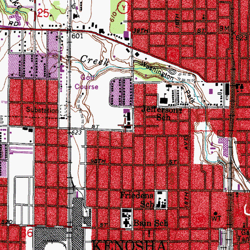 Topographic Map of Our Lady of the Rosary Roman Catholic Church, WI