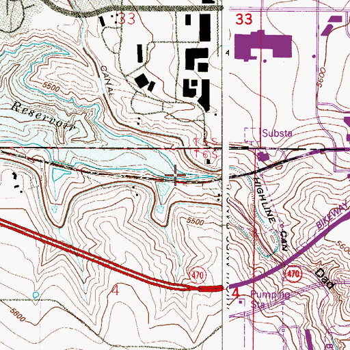 Topographic Map of Dad Clark Gulch, CO