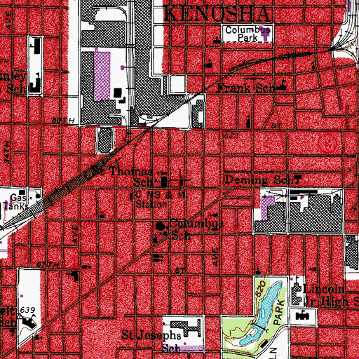 Topographic Map of Pentecostal Church of God, WI