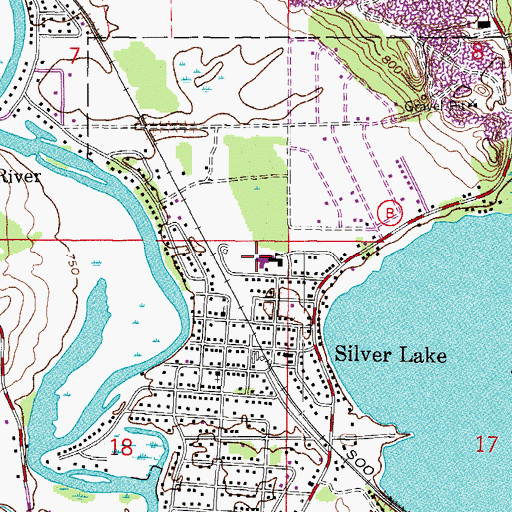 Topographic Map of Riverview School, WI