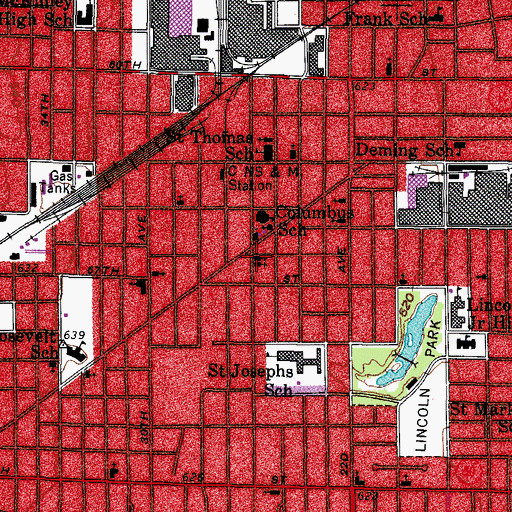 Topographic Map of Saint Andrews Episcopal Church, WI