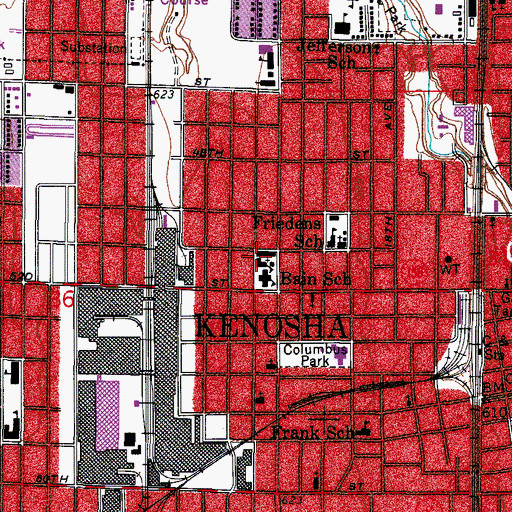 Topographic Map of Saint Anthonys School, WI