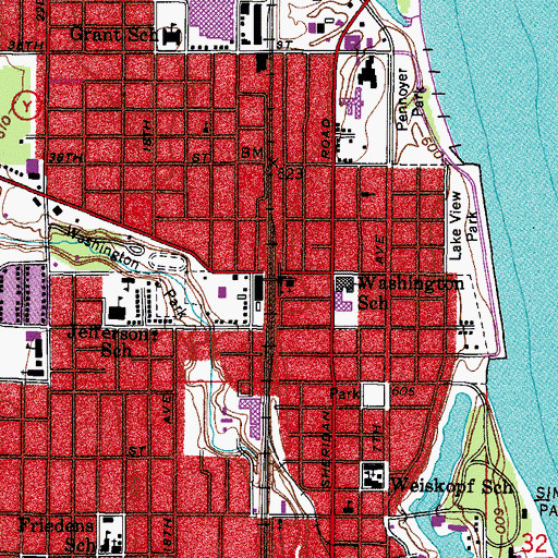 Topographic Map of Saint Casimirs Church, WI