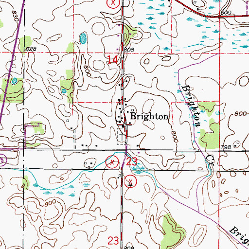 Topographic Map of Saint Francis Xavier Catholic Church, WI